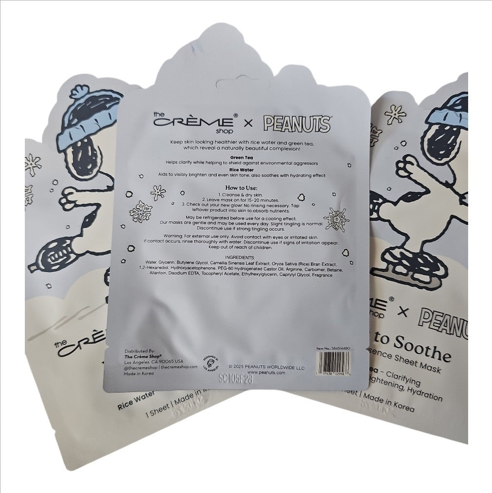 Peanuts Green Tea Sheet Mask - 3 Pack