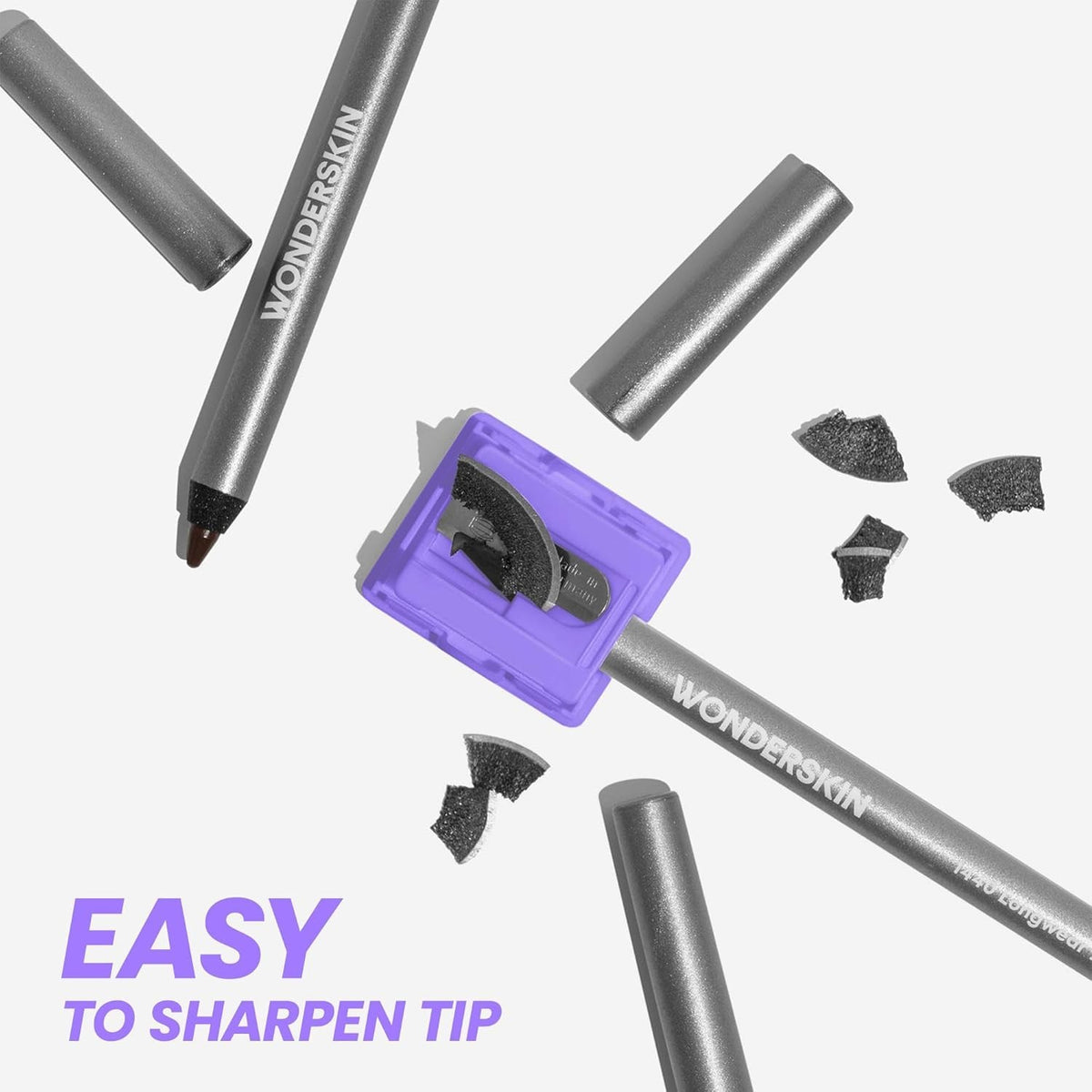 Longwear Waterproof Eyeliner Pencil - Smudge Proof Deep Black