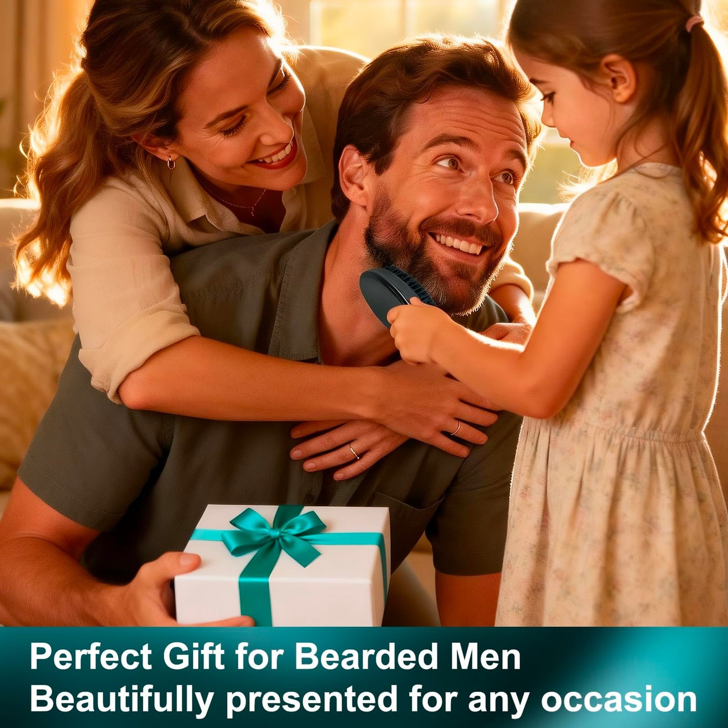 Natural Boar Bristle Beard Brush - 4.3 Inch Men’s Grooming Tool