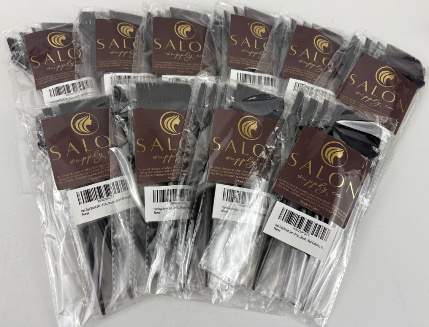 Hair Dye Brush Set - 10 Pack for Hair Coloring & Styling