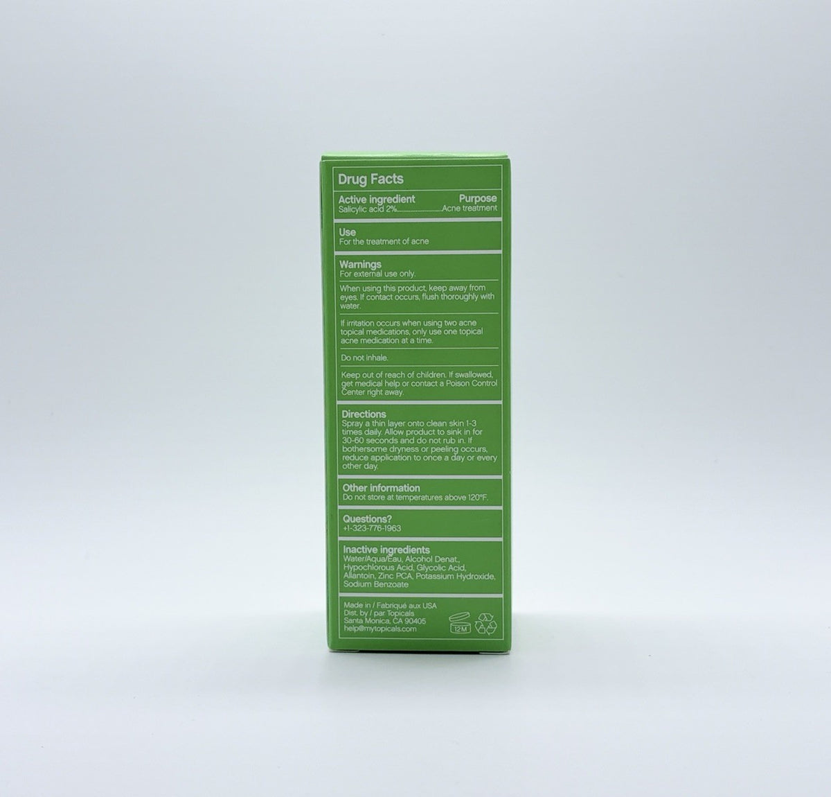 Acne Clarifying Mist with Salicylic Acid - Calming Skin Spray 3.4 fl oz