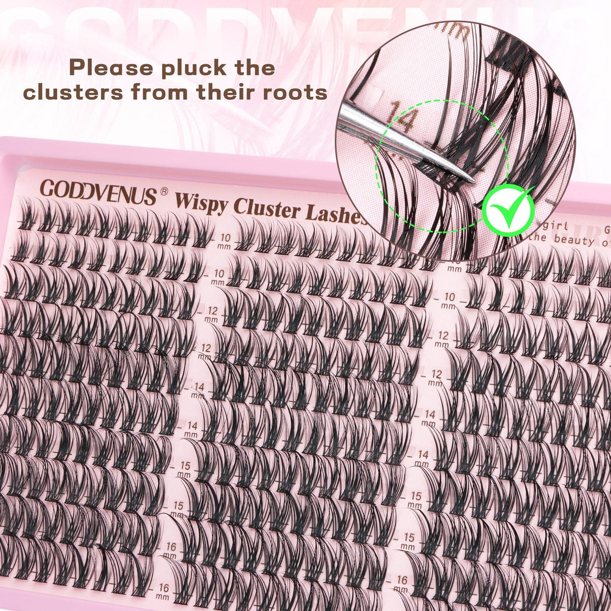 Wispy Lash Clusters Kit Natural DIY Eyelash Extensions 10-16mm 300pcs
