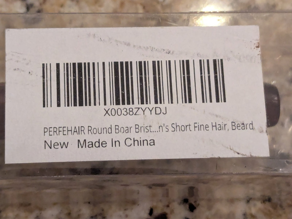 Round Boar Bristle Hair Brush 1.8 Inch for Blow Drying Natural Wooden Handle
