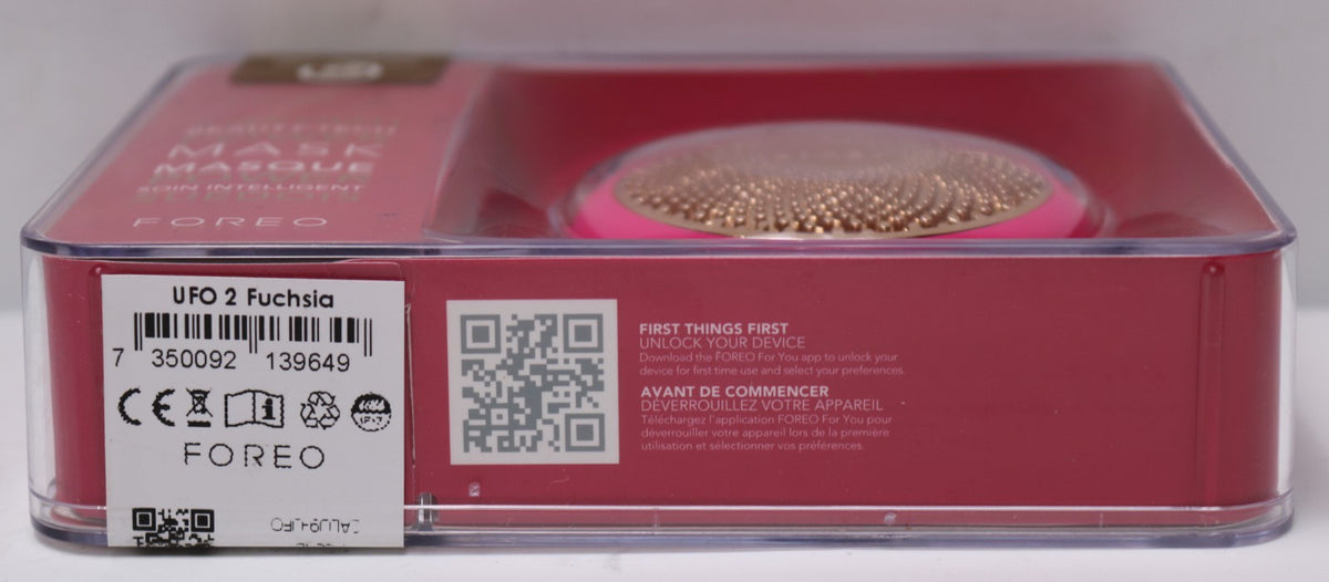 Heated LED Light Therapy Mask for Skin Rejuvenation - Fuchsia
