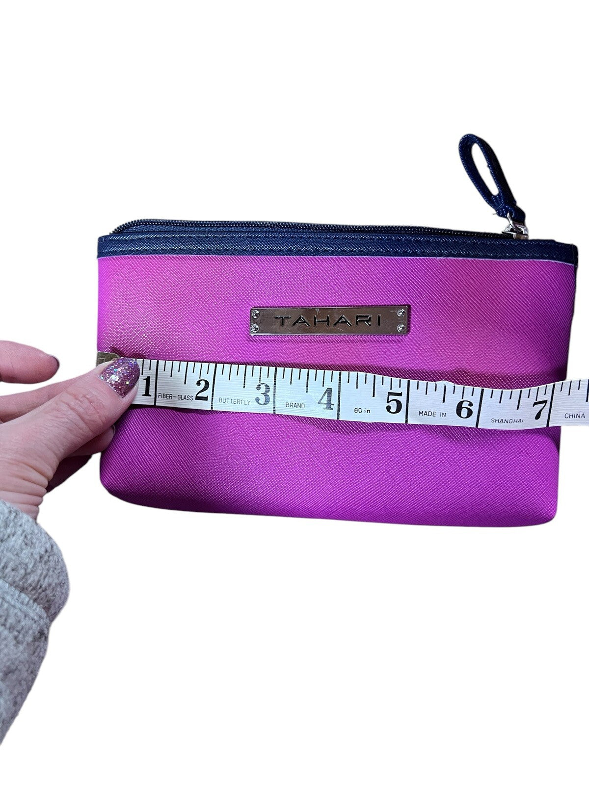 Travel Cosmetic Bags Set - 2-Piece Carry-On Organizer in Pink & Navy
