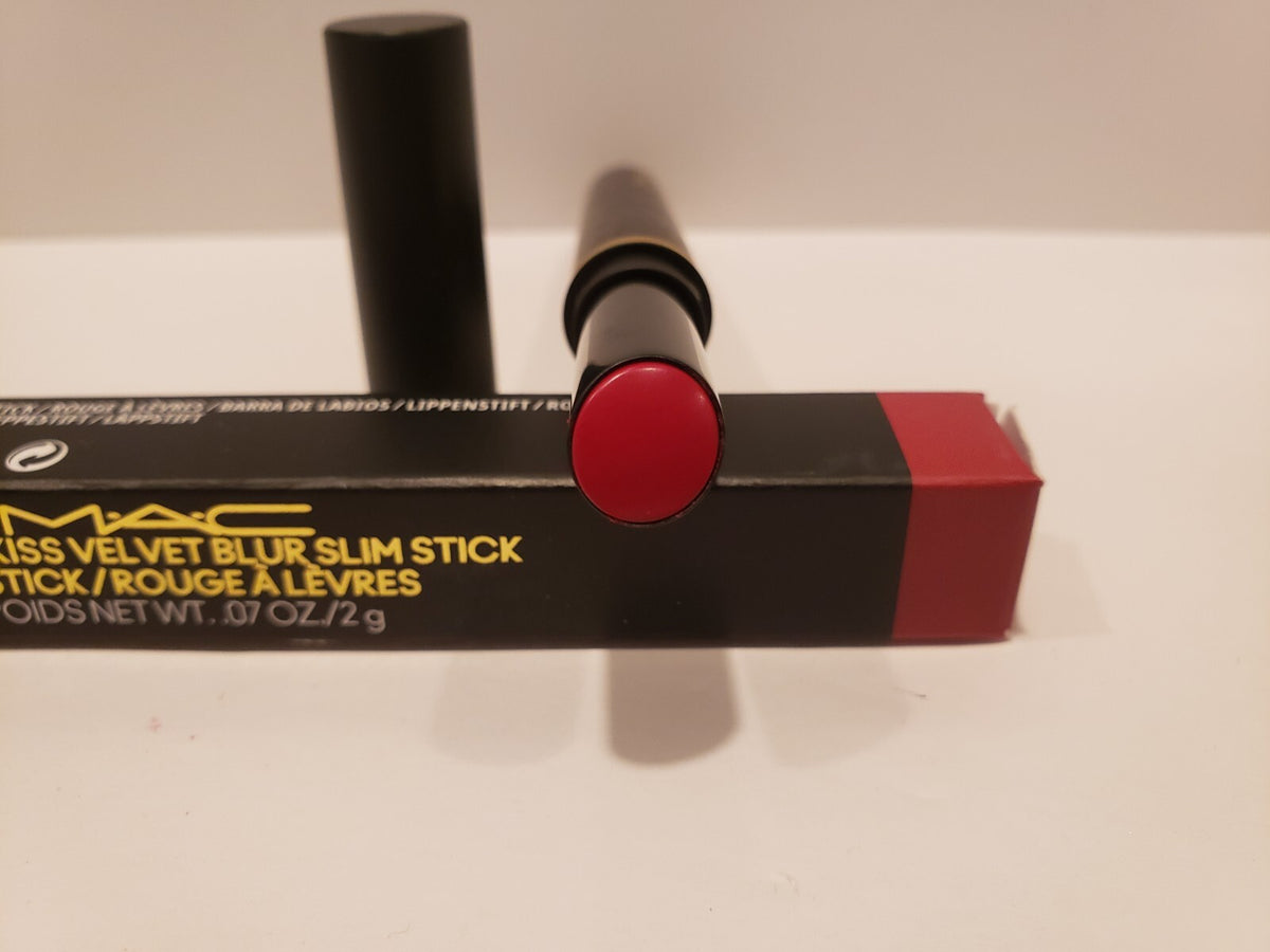 MAC Powder Kiss Velvet Blur Slim Stick Lipstick - Ruby New #889, 0.07 oz