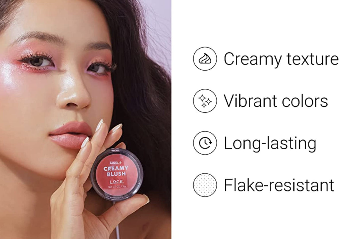 Creamy Blush 02 Coral Pink - Long-Lasting, Vibrant Makeup for Cheeks