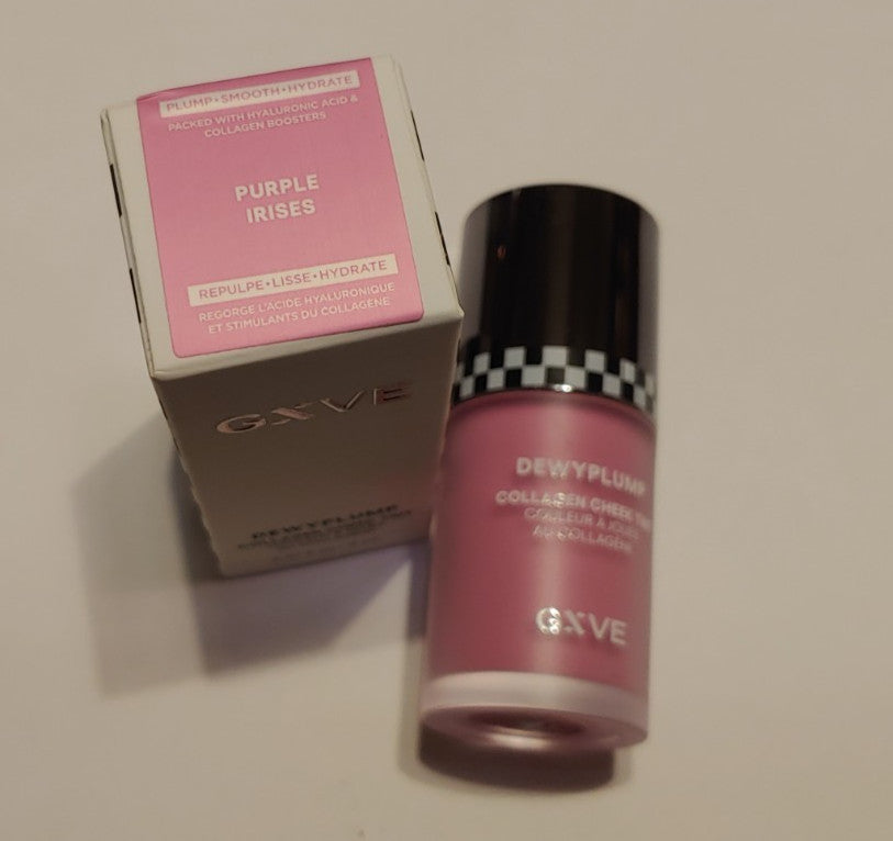 Dewy Collagen Cheek Tint - Purple Irises Liquid Blush for Glowing Skin
