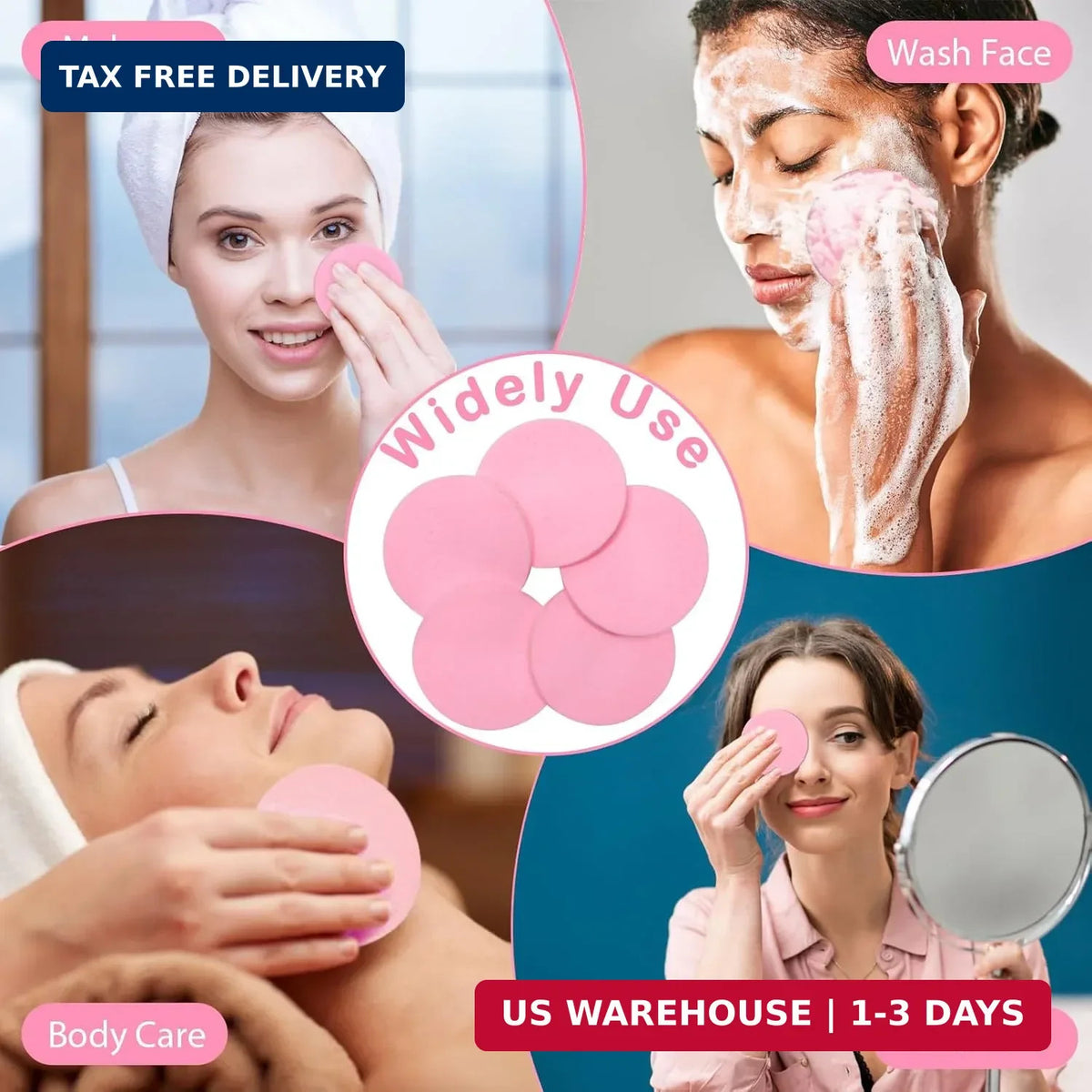 84 Pcs Compressed Facial Sponges for Face Cleansing & Exfoliating