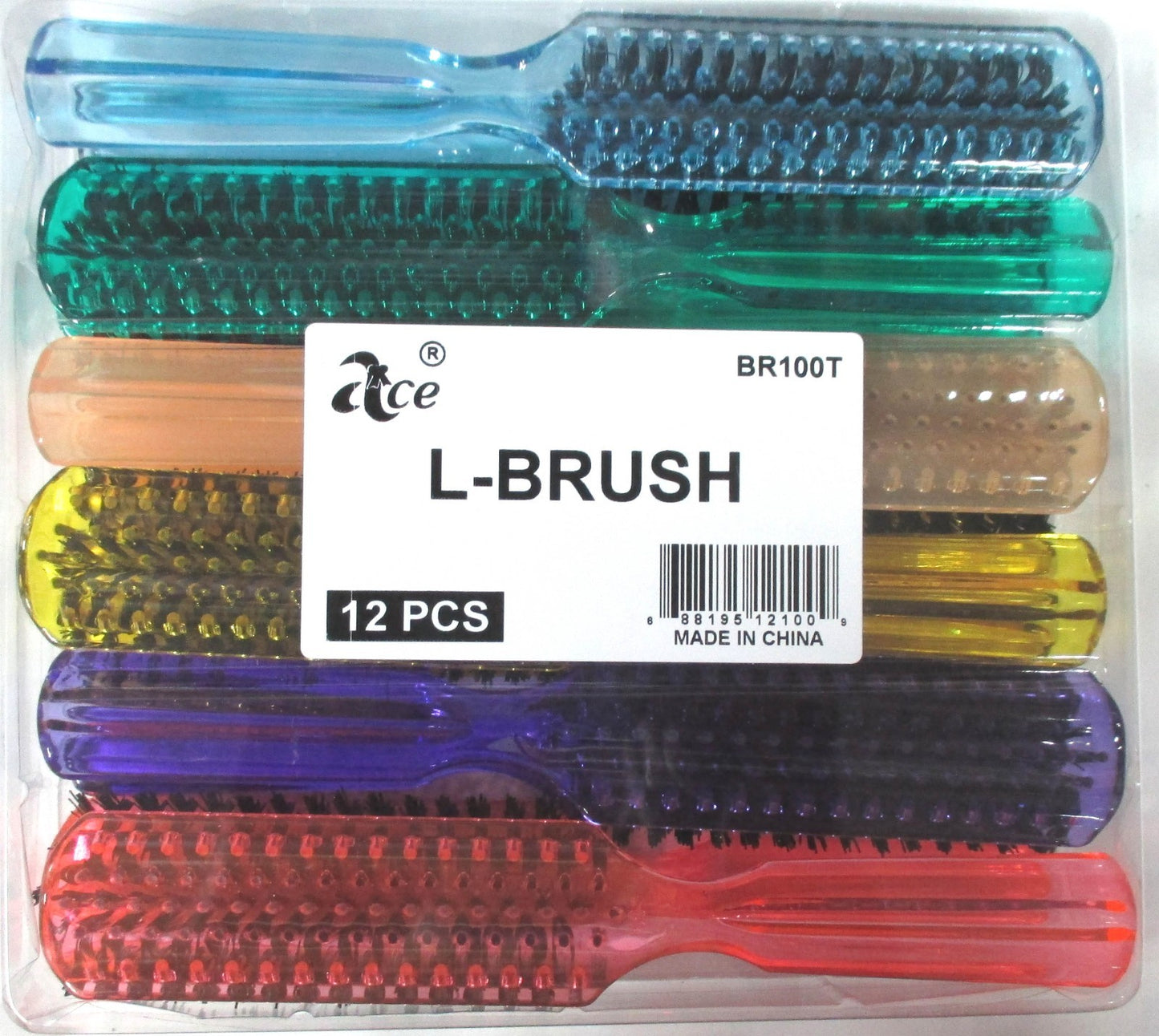Large Plastic Hair Styling Brush - 8 Inch Nylon Bristle, Bulk Pack