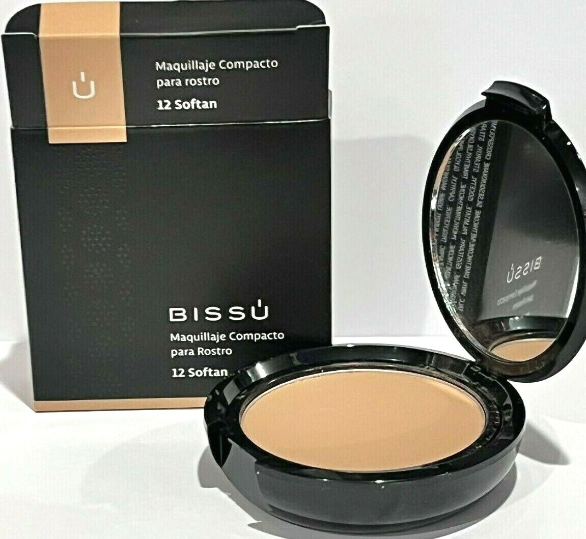 Semi-Matte Face Powder Set - 2x 8g Natural Finish Makeup Compact