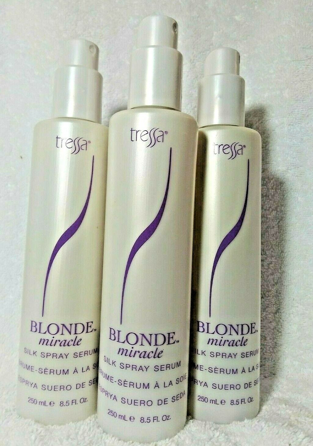 Tressa Blonde Miracle Silk Spray Serum - Hair Repair & Smoothing, 8.5 fl oz (3 Pack)