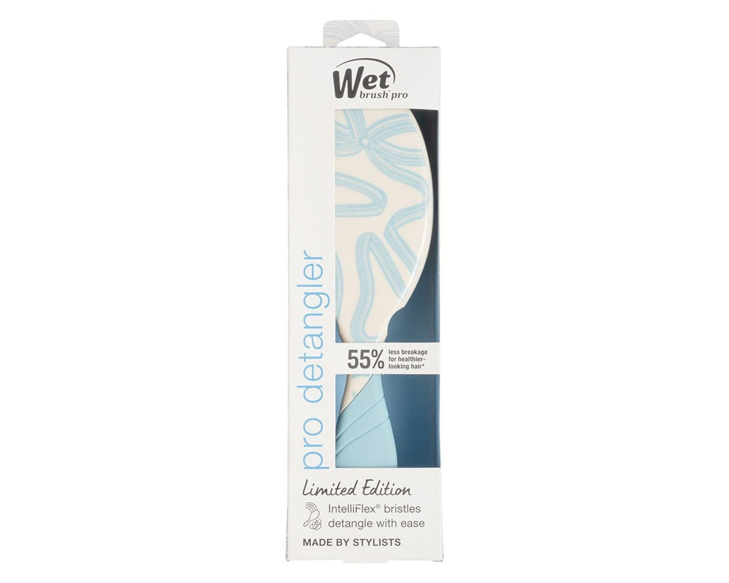 Wet Brush Pro Detangler Hair Brush with IntelliFlex Bristles - Bows on Bows - Blue