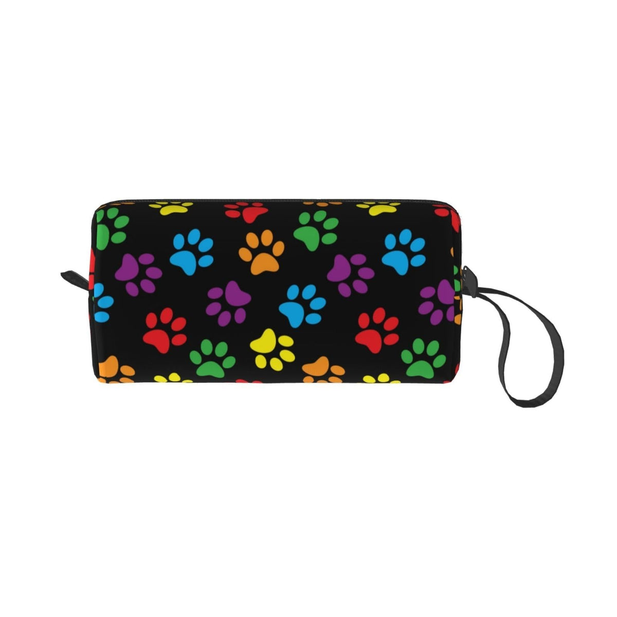 Bright Dog Paw Print Makeup Bag Organizer – Portable Travel Cosmetic Pouch