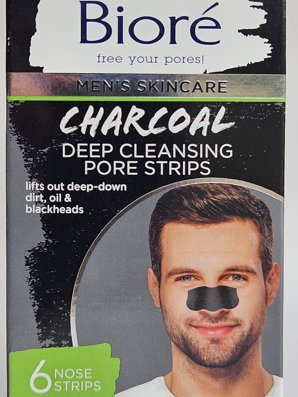 Men's Charcoal Deep Cleansing Pore Strips - 6 Count