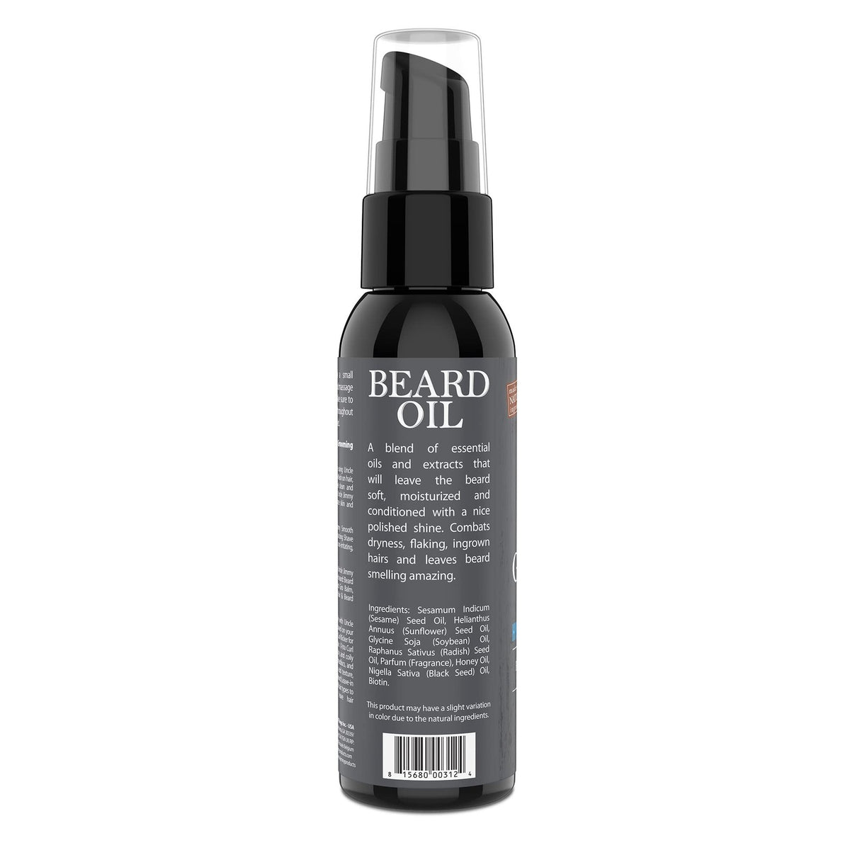 Beard Growth Oil with Biotin – Hydrates & Strengthens Facial Hair, 2 Fl Oz