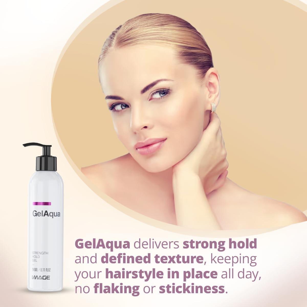 Hydrating Hair Gel with Medium Hold and Shine - 8.11 Fl Oz