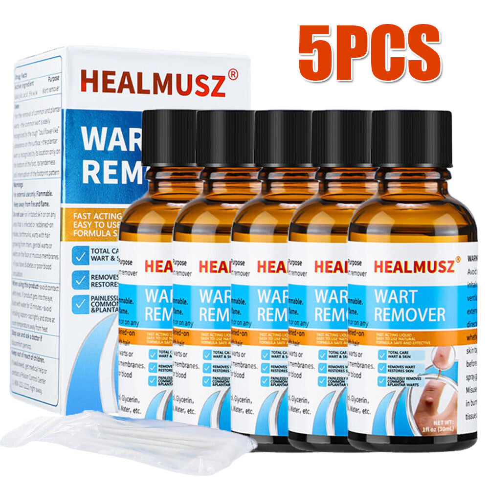 Wart Remover Liquid for Common and Plantar Warts - Fast-Acting Herbal Formula