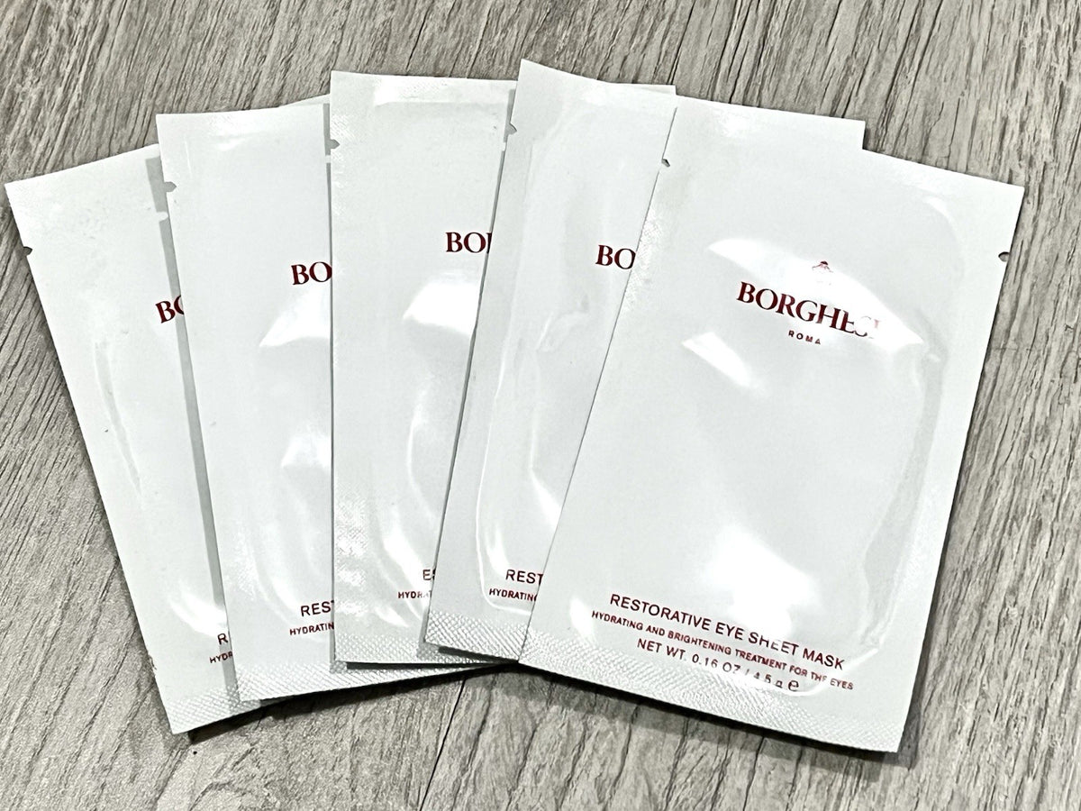 Hydrating Brightening Eye Sheet Mask - 5 Pairs Borghese Restorative Skin Care
