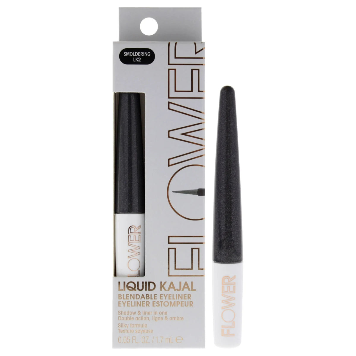 Flower Beauty Liquid Kajal Eyeliner - Blendable Shimmery Eye Makeup, 2 Pack