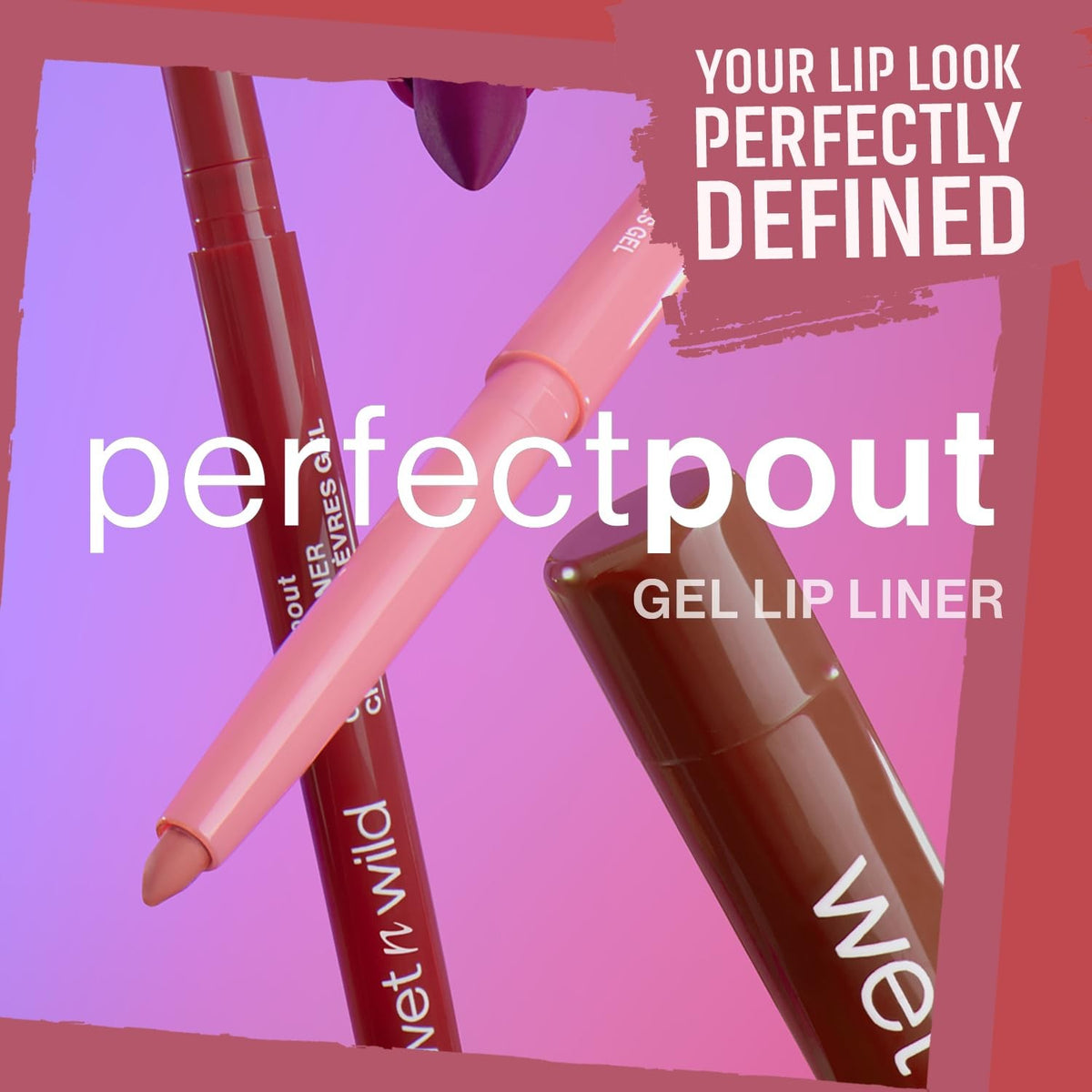 Gel Lip Liner Pencil - Matte Retractable Lip Makeup for Long-Lasting Color