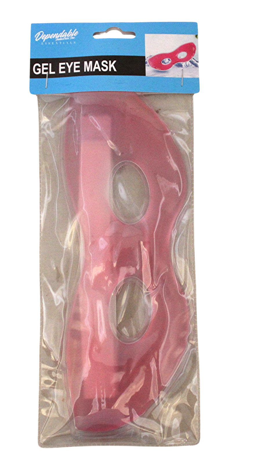 Gel Eye Mask Hot Cold Therapy Pink Adjustable Strap Reusable Relief