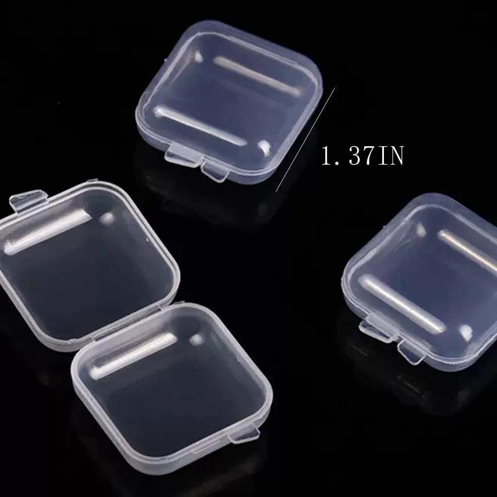 Mini Jewelry Storage Containers - 40 Pcs Small White & Gold Organizer Set