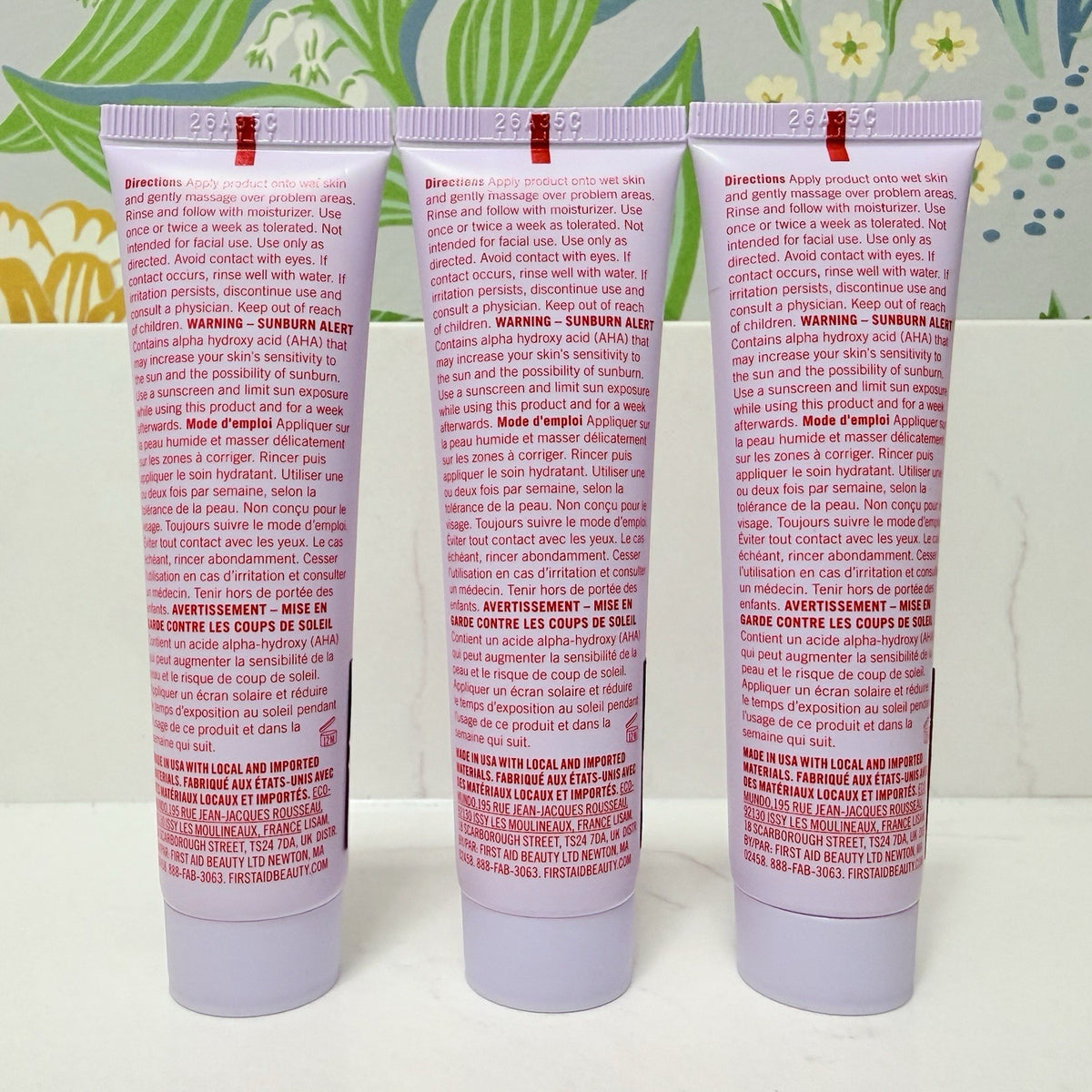 3x First Aid Beauty KP Bump Eraser Body Scrub Mini 28.3 g 1.0 oz Each