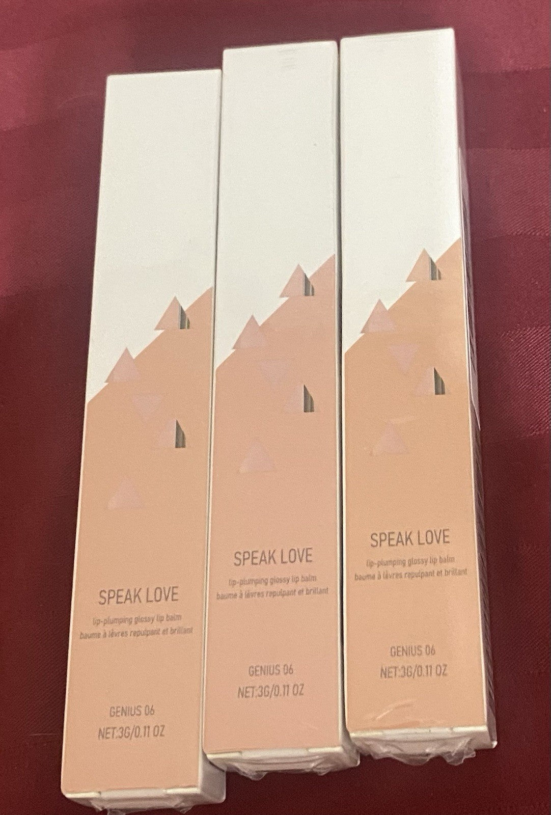Lip Plumping Glossy Lip Balm Set - 3pcs Genius 06, Sealed 3g Each