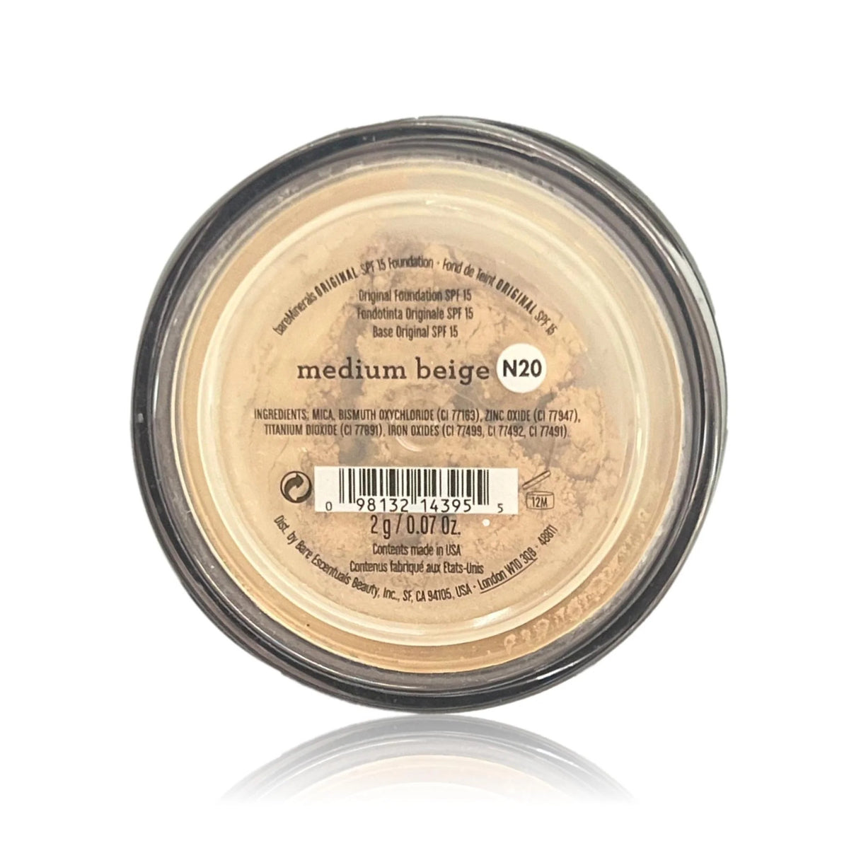 Mineral Foundation Medium Beige N20 - Lightweight Skin-Improving Face Makeup