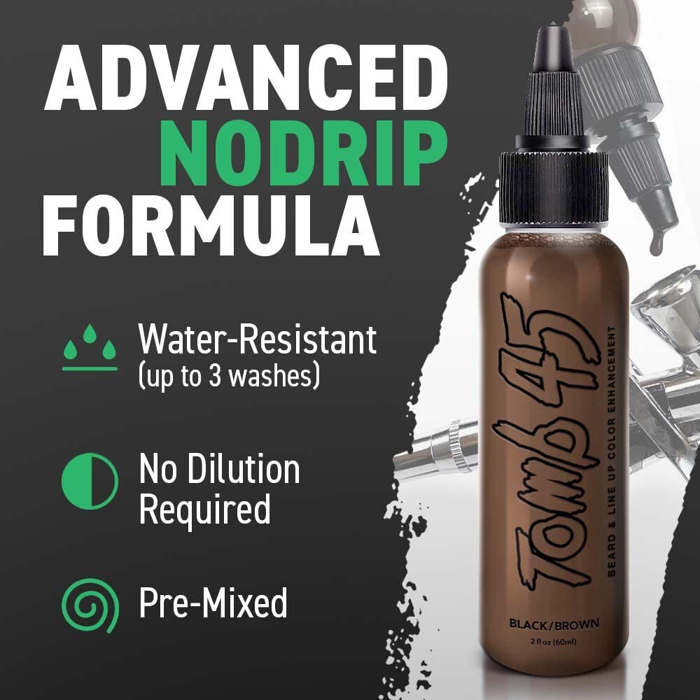 Beard Enhancement Color Spray for Line Up - Brown & Black Skin Safe