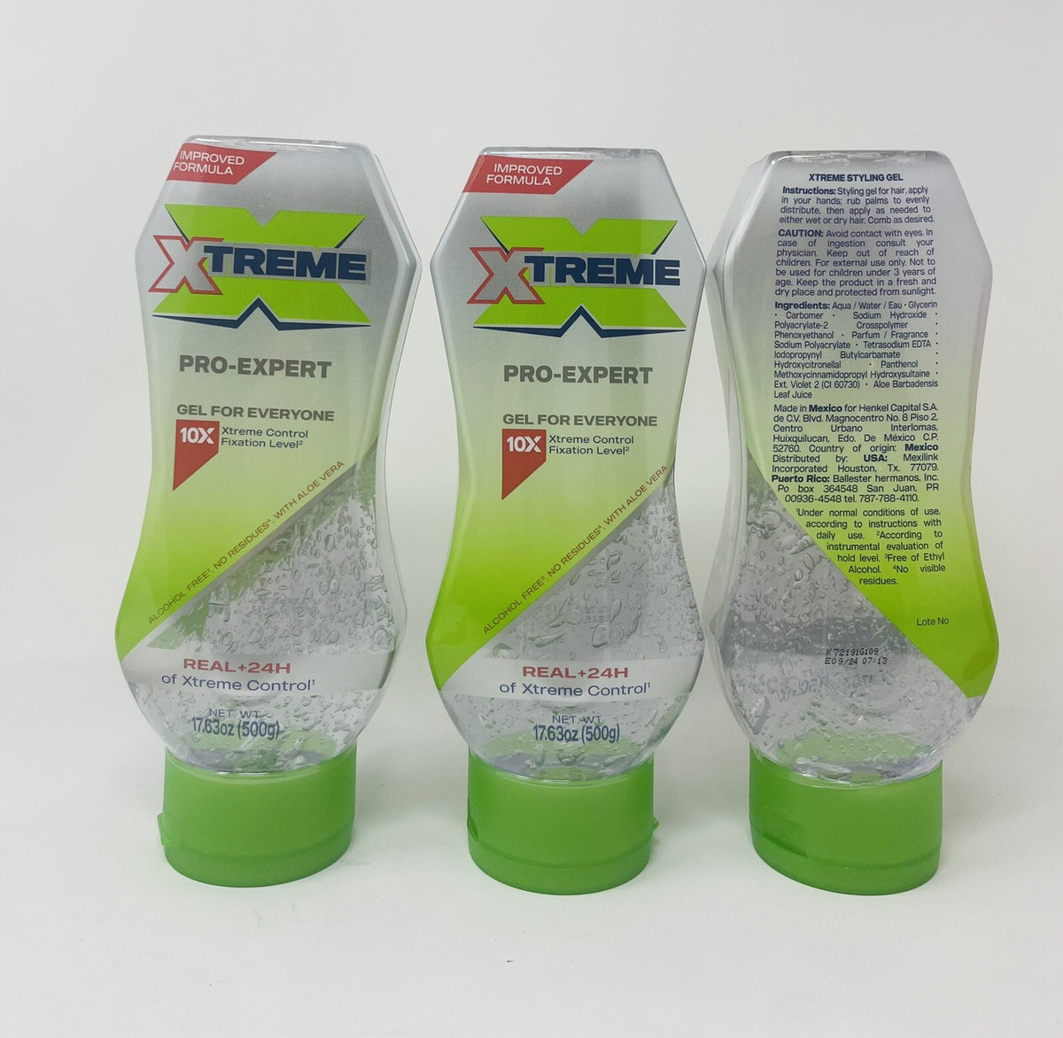 3-Pack Alcohol-Free Hair Styling Gel with 24-Hour Extreme Control