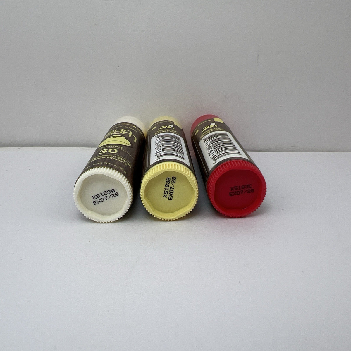 Sun Bum SPF 30 Lip Balm Set - Coconut, Banana, Watermelon - Pack of 3