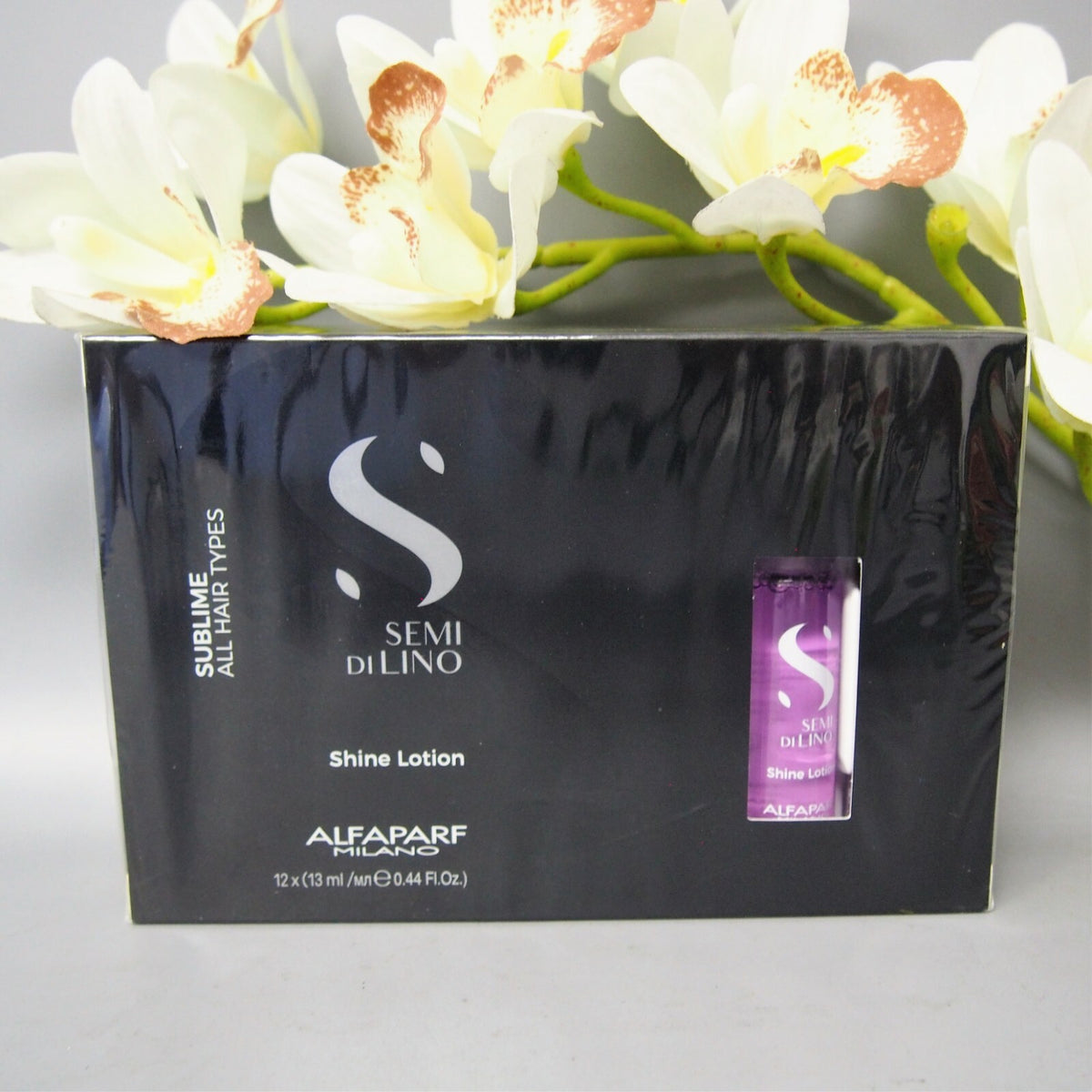 Alfaparf Semi Di Lino Sublime Shine Lotion Set - 12 Vials for Hair Radiance & Detangling