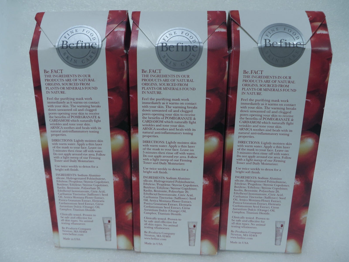 Warmning Clay Face Mask with Cardamom & Pomegranate - 5 oz, Pack of 3