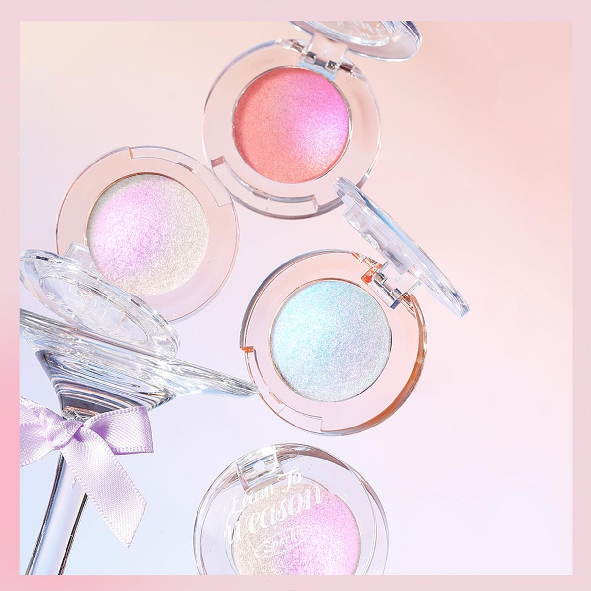 Holographic Duochrome Glitter Eyeshadow Palette - Iridescent Shimmer #04