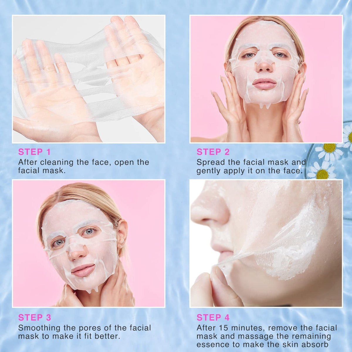 Collagen Essence Sheet Masks - 48 Pack