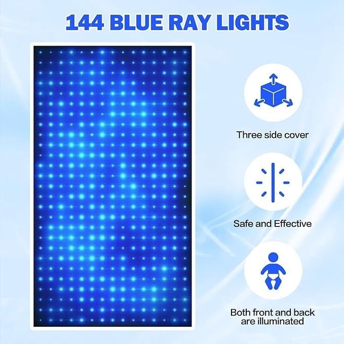 Portable Blue Light Therapy Box with 144 LED Beads - Safe & Effective Light Treatment