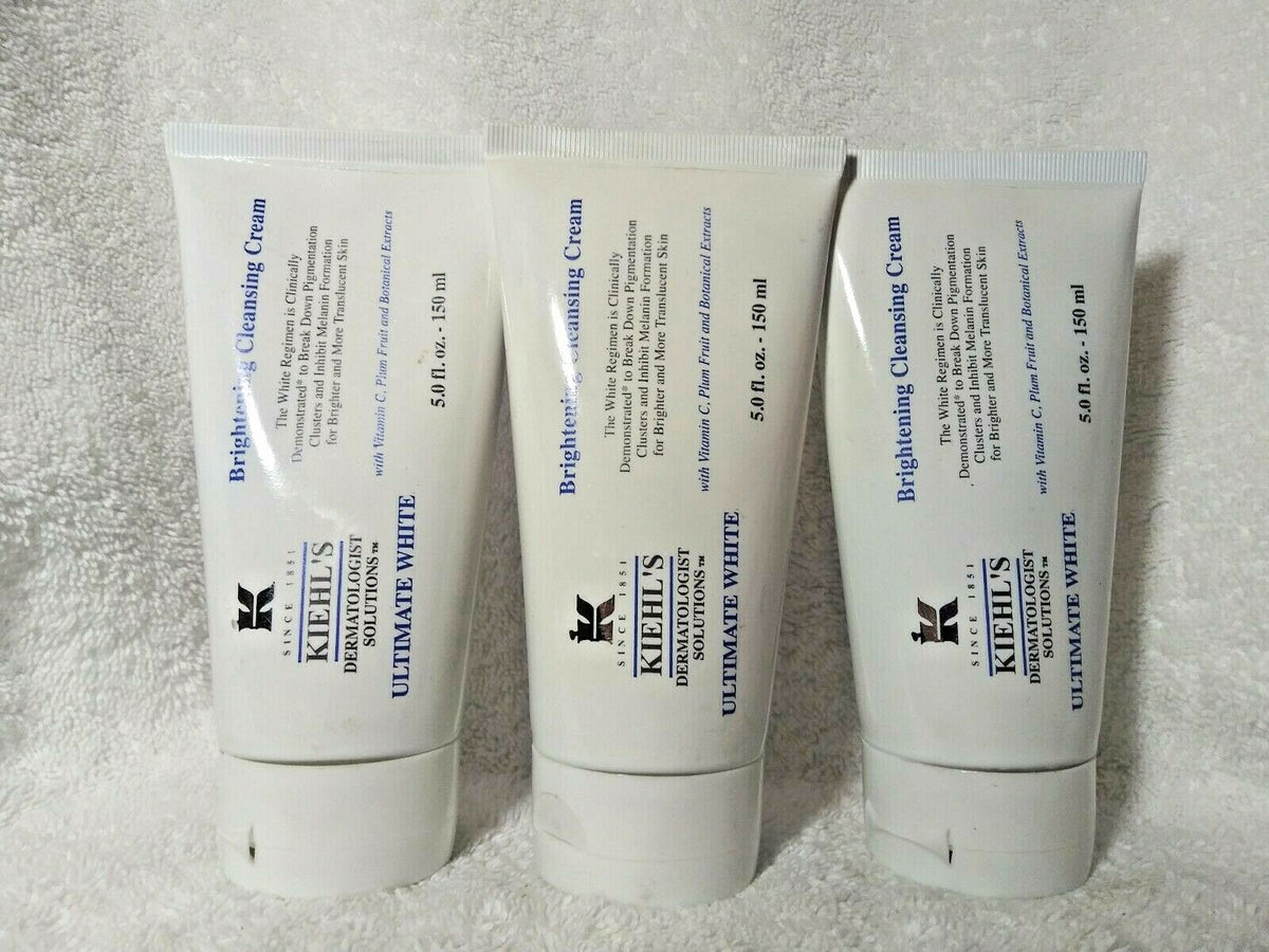 Kiehl's Brightening Cleansing Cream Set - 3 x 5 oz/150 ml Skin Brightening Face Wash