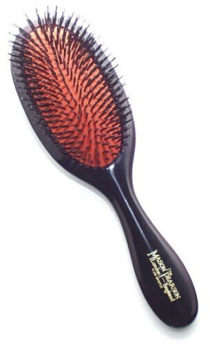 Mason Pearson Handy Boar Bristle Hair Brush #B3 Dark Ruby with Cleaner