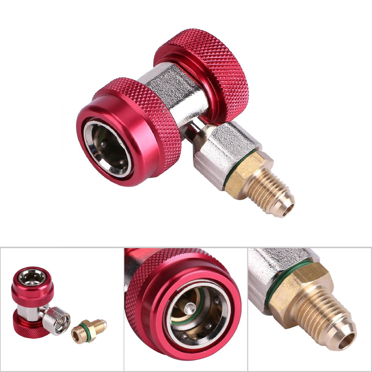 R134A Quick Coupler Set for Automotive AC Systems - High Pressure & Low Side Fittings