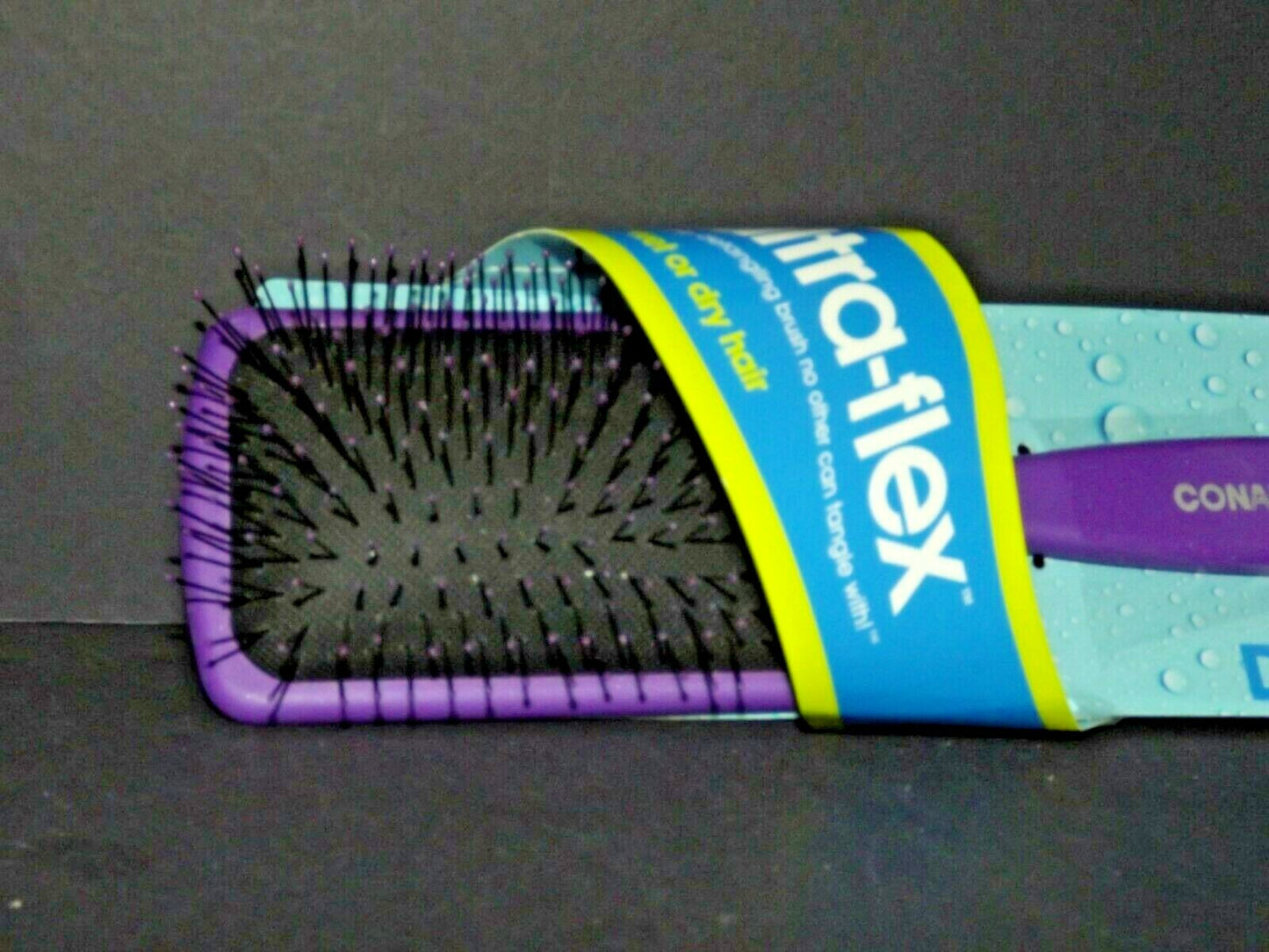Conair Detangle Ultra-Flex Wet or Dry Hair Brush - Purple, Soft Flexible Bristles