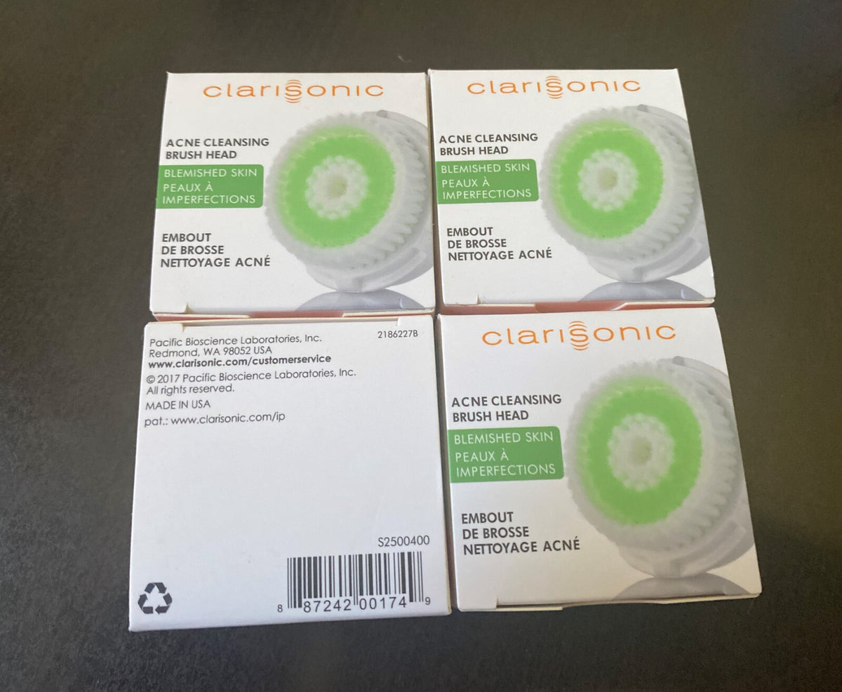 4 Pack Replacement Acne Brush Heads for Clarisonic Cleansing System
