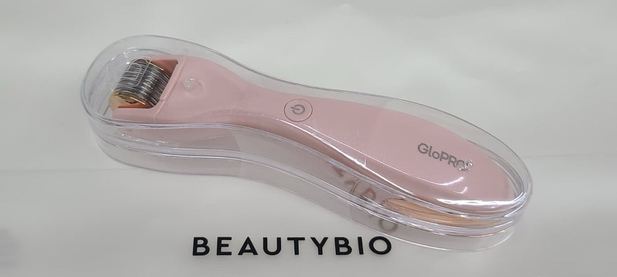 Microneedling Facial Tool with Face Attachment and Charger - Pink