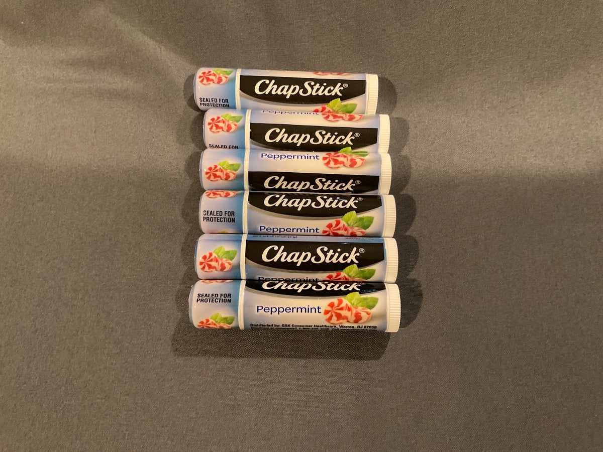 6 Pack Peppermint Lip Balm Tubes - Sealed 0.15 Oz Moisturizing Lip Care