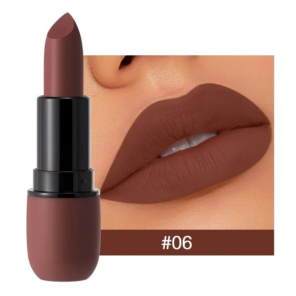 Matte Lipstick 6-Color Set Long-Lasting Waterproof Lip Color Velvet Finish
