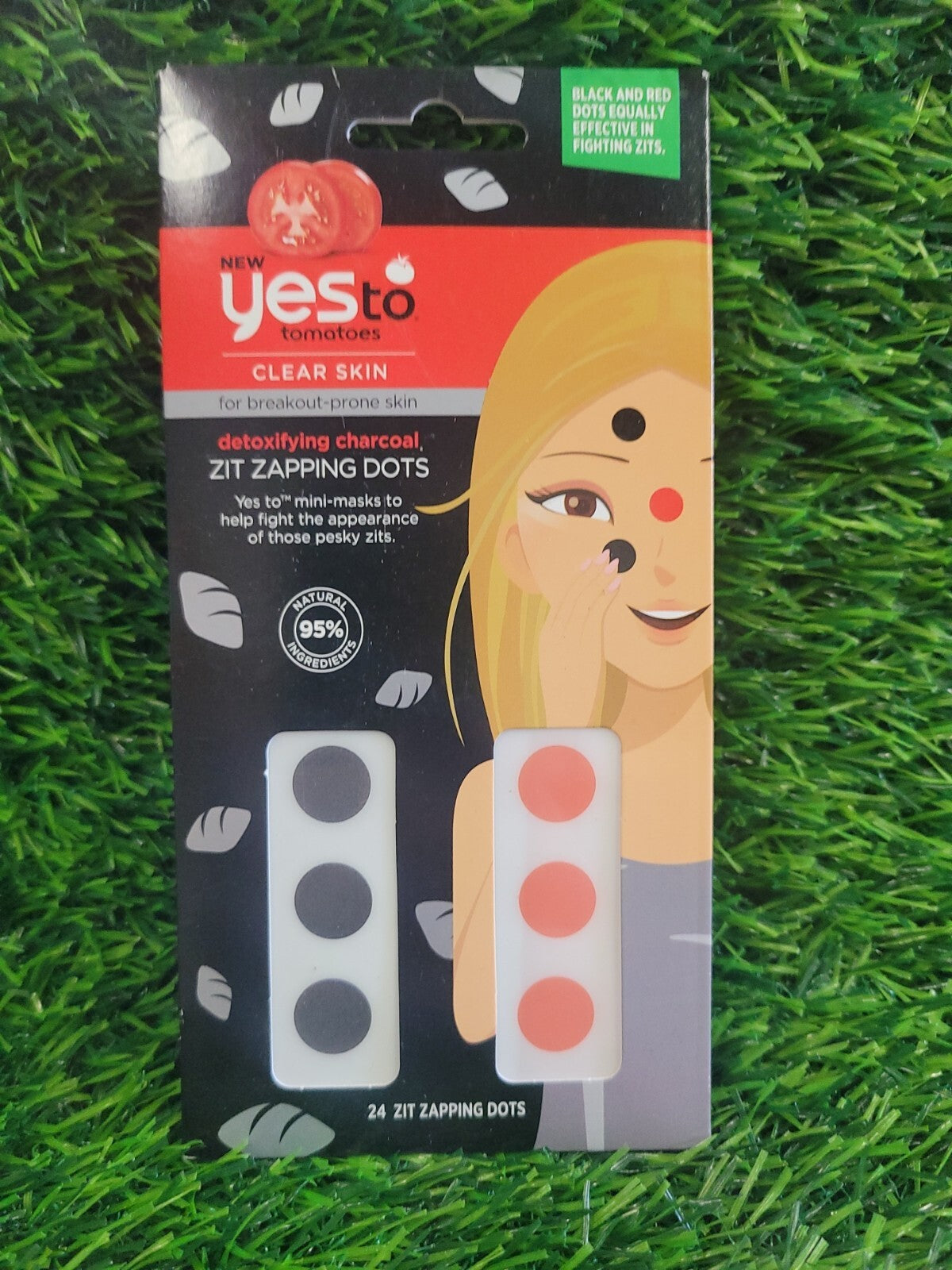 YES to Tomatoes Charcoal Acne Spot Treatment - Salicylic Acid Zit Zapping Dots