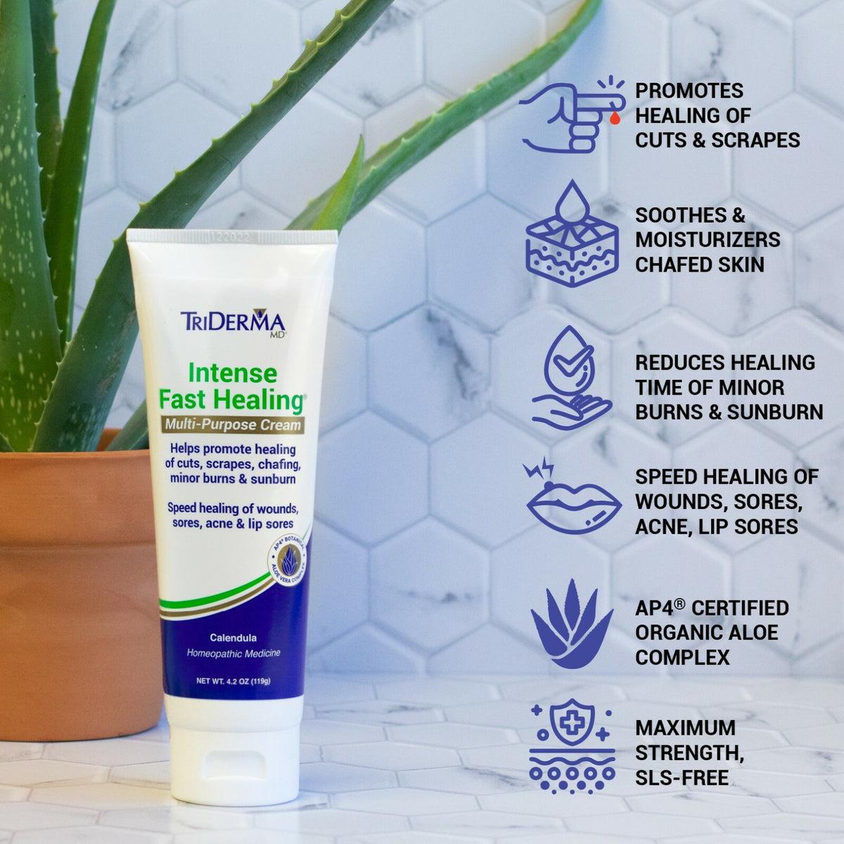 Fast Healing Cream for Face & Body - 4 oz Tube