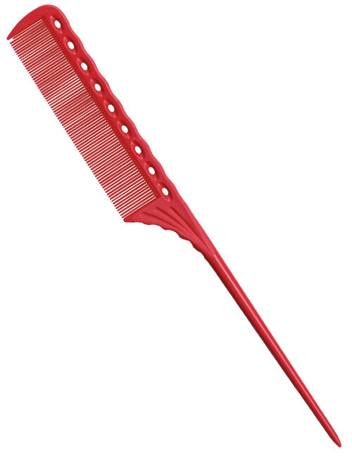 YS Park 115 Super Tint Rat Tail Comb Thin Red Hair Styling Comb