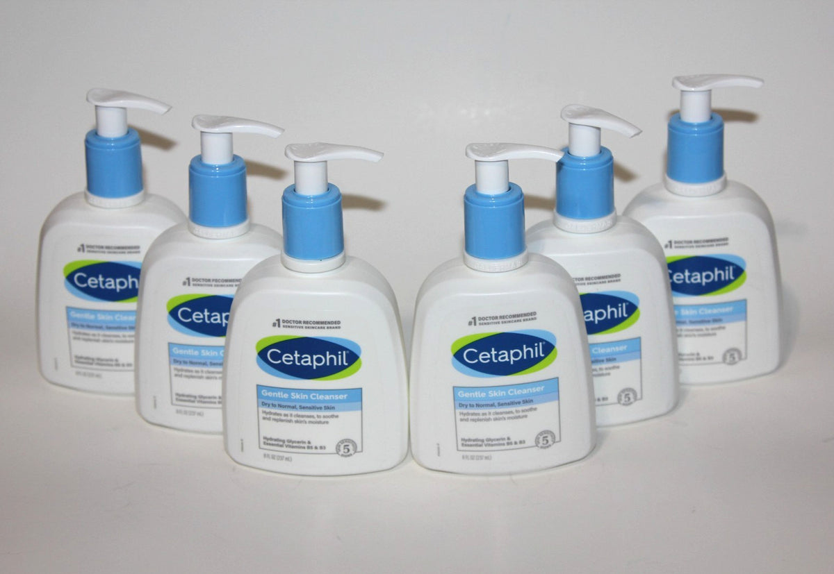 Cetaphil Gentle Skin Cleanser for Normal & Sensitive Skin - 8 fl oz Pump Lot (6)